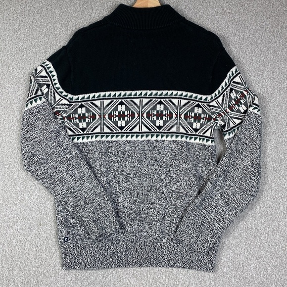 Chaps southwest knit sweater henley fisherman style M retro Ralph Lauren - Picture 6 of 8